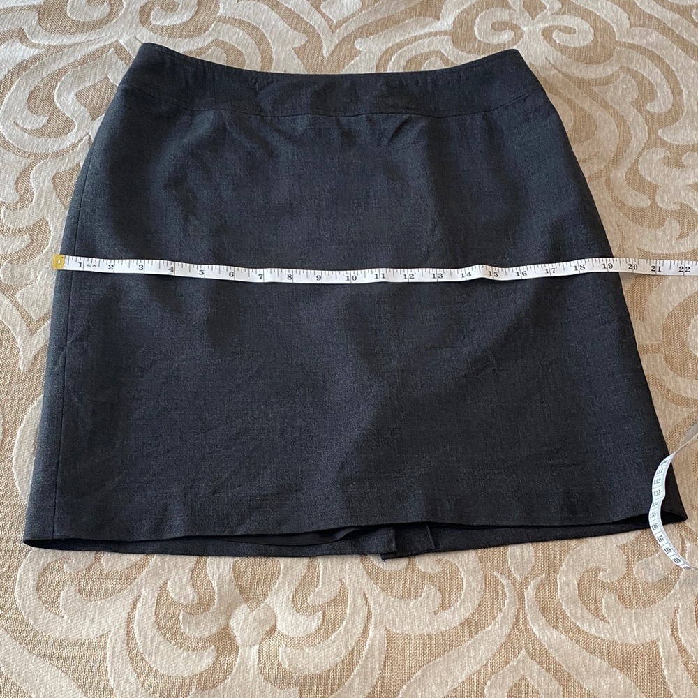 Raffaella Petite Charcoal Wool Blend Pencil Skirt Career Office Classic 10P - Picture 8 of 12